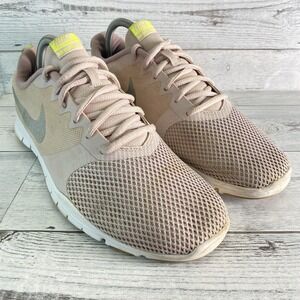 Nike Flex Essential TR Shoes Womens 10 Beige Mesh Running Sneakers 924344-600
